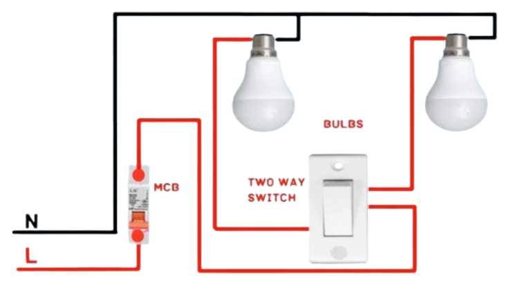 two switch light circuit diagram