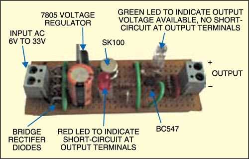 power supply with short circuit protection schematic diagram
