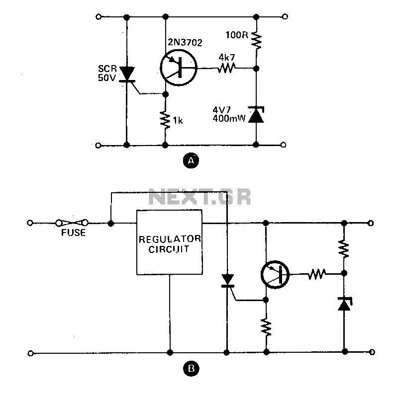power supply with short circuit protection schematic diagram