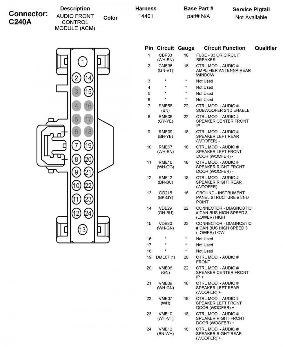 2013 ford explorer radio wiring diagram