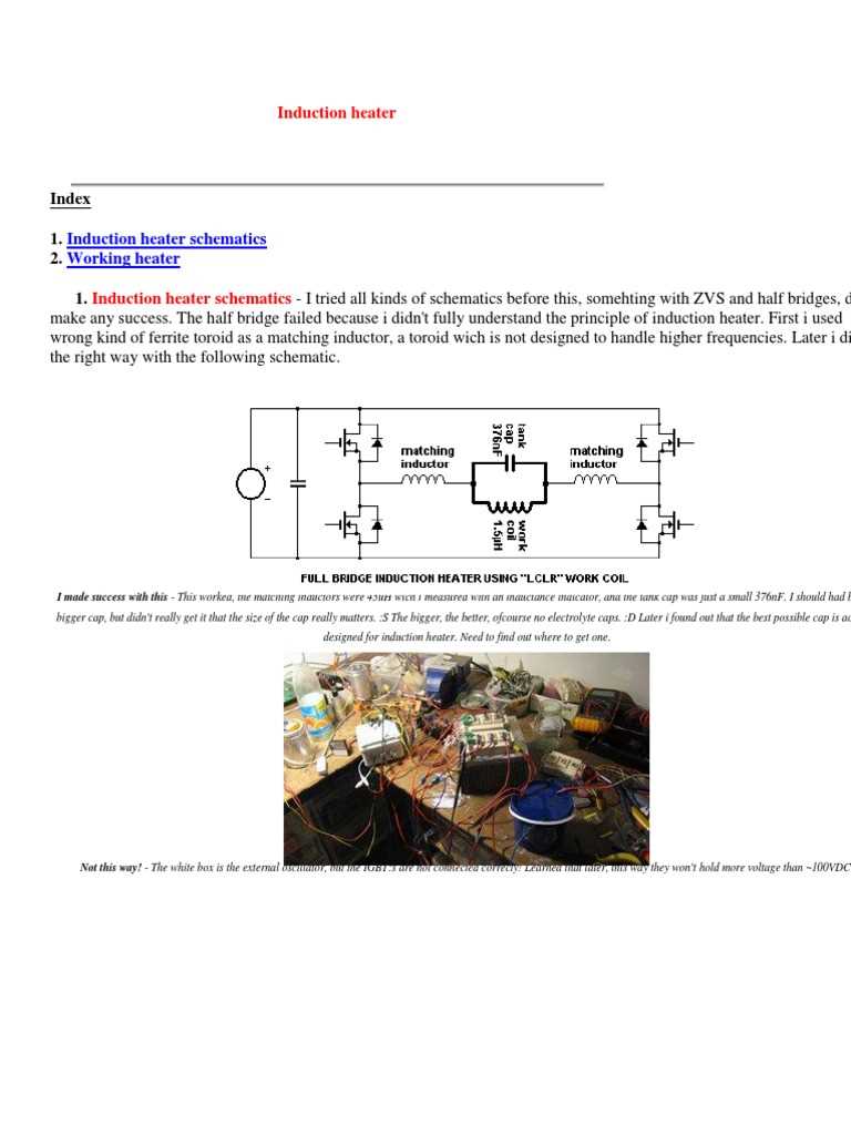 diy induction heater schematic diagram