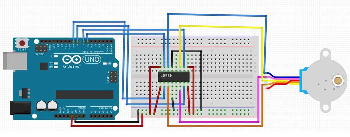 l293d motor driver circuit diagram arduino