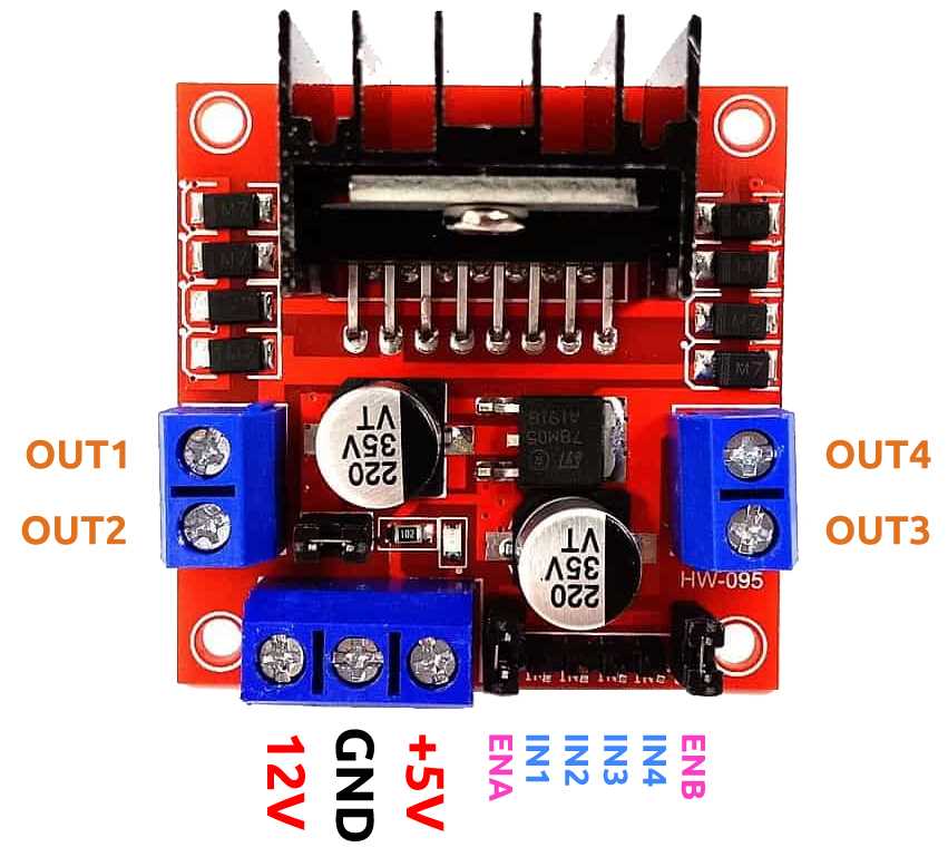 l298n motor driver module circuit diagram