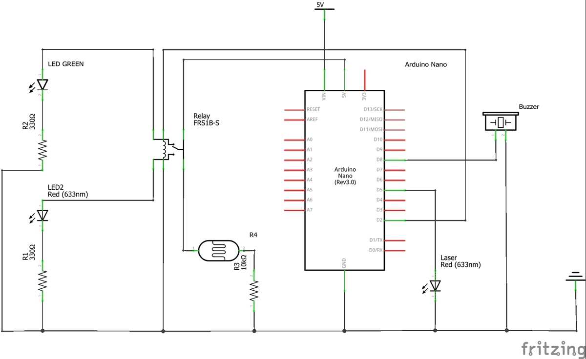 laser light security system circuit diagram