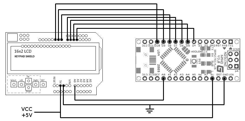 lcd keypad shield circuit diagram