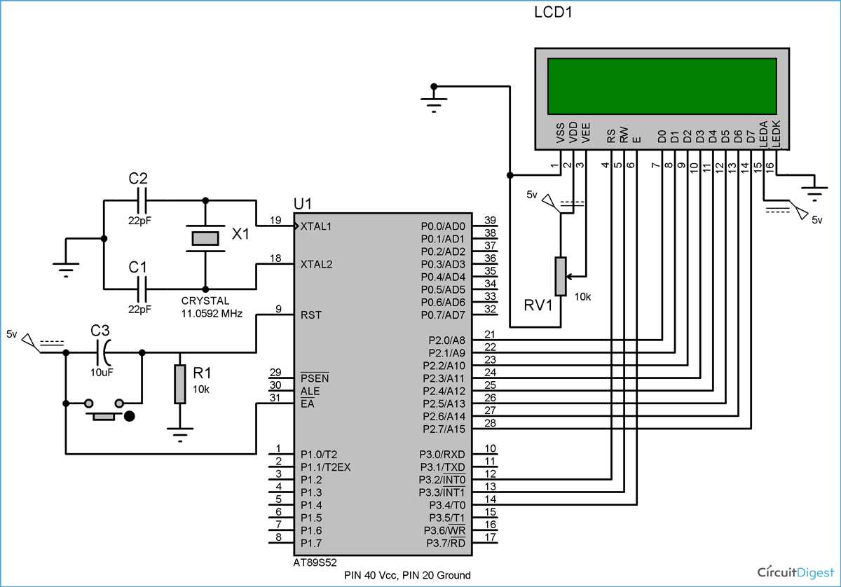 lcd screen schematic diagram