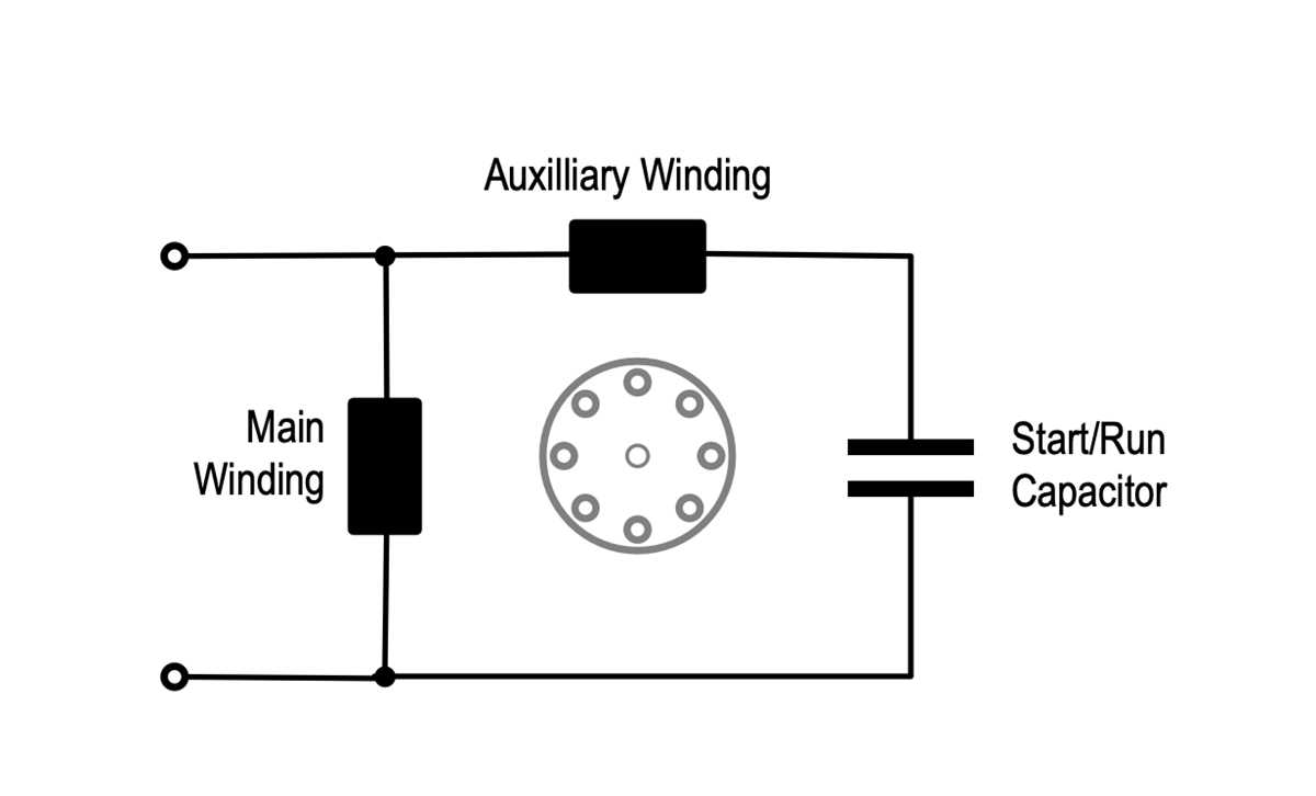 wiring diagram of capacitor start motor