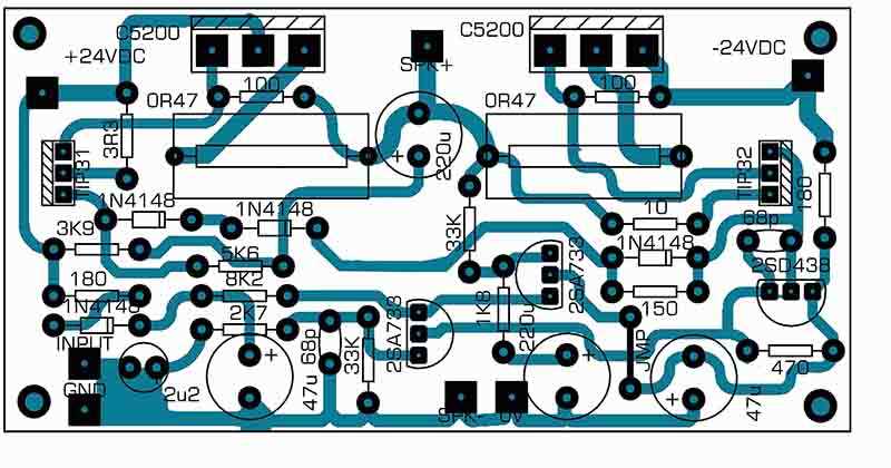 2sc5200 transistor amplifier circuit diagram