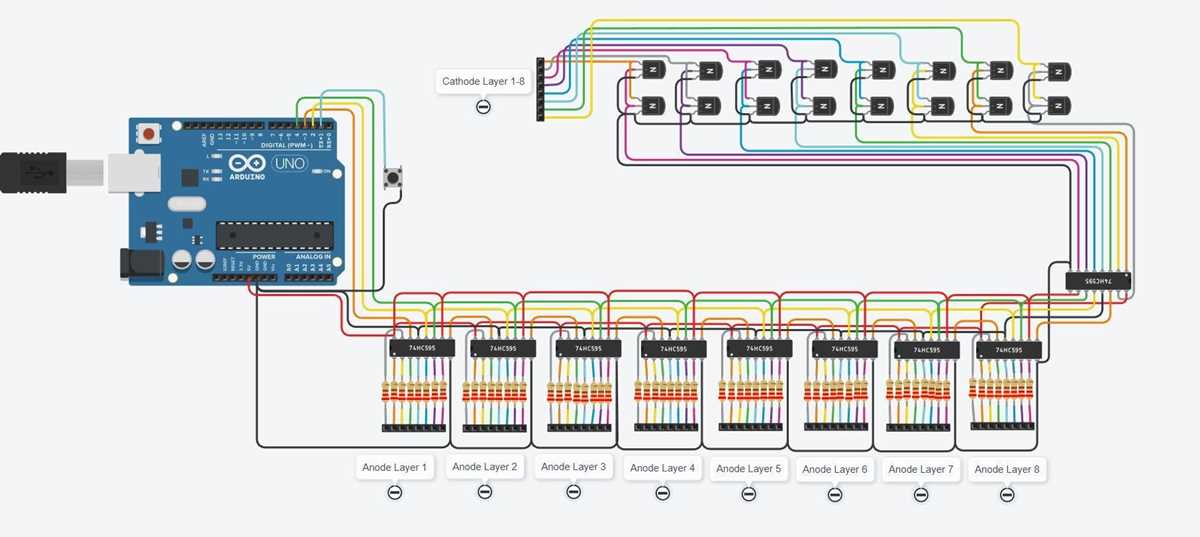 led cube 8x8x8 circuit diagram