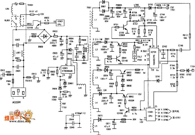 led monitor schematic diagram
