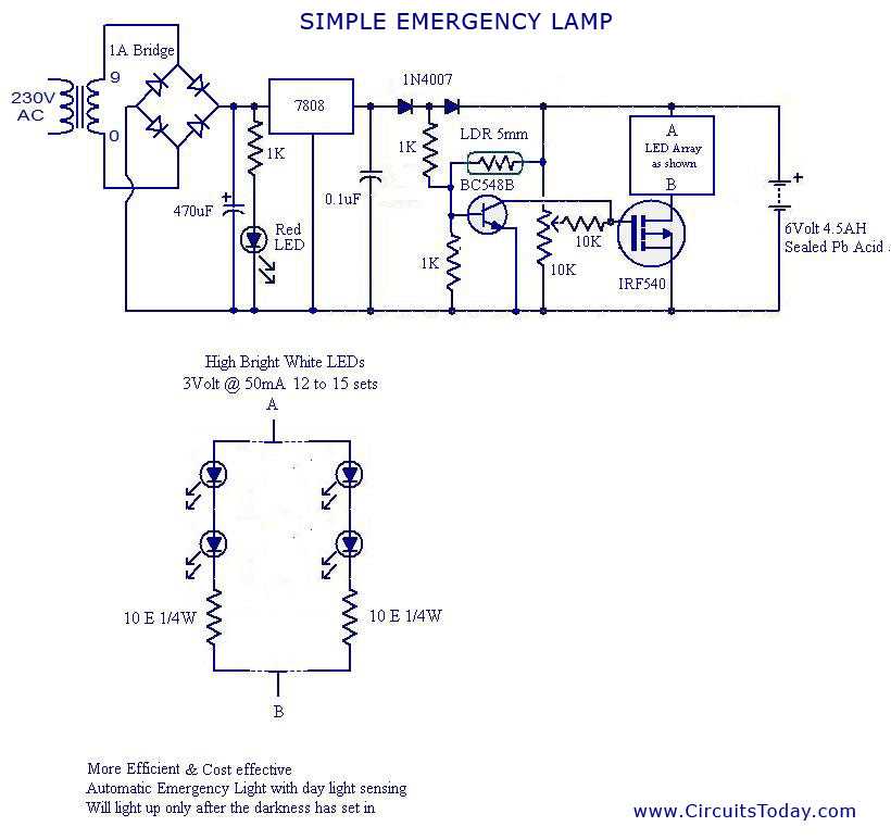 led torch light circuit diagram