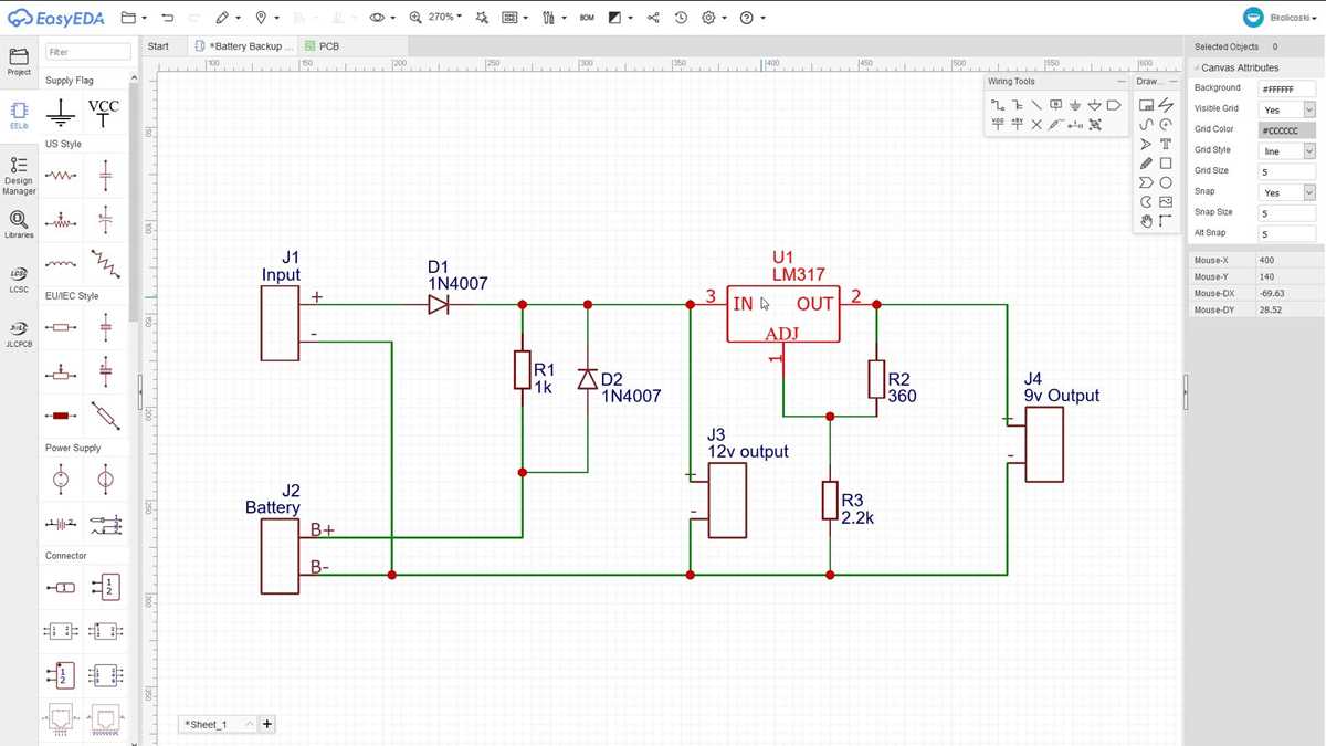 power supply with battery backup circuit diagram