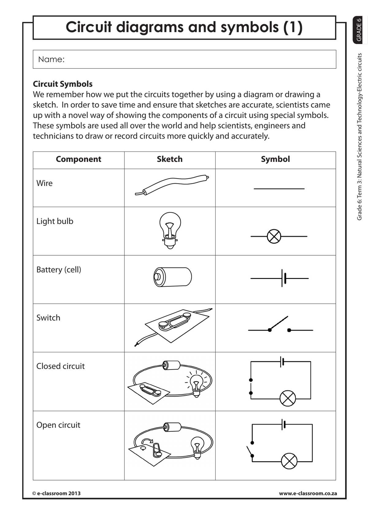 light bulb symbol circuit diagram