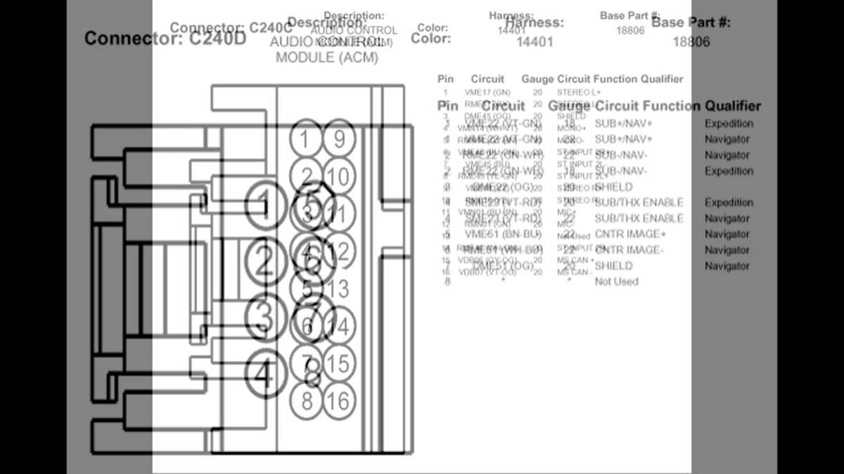 2005 lincoln aviator radio wiring diagram