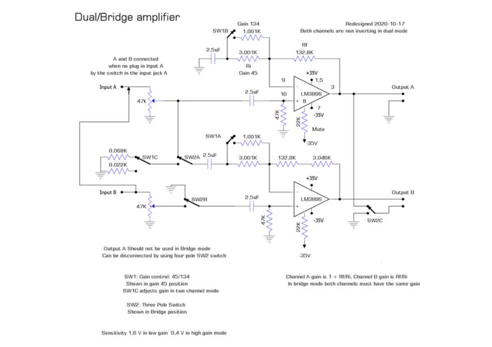 lm3886 amplifier circuit diagram