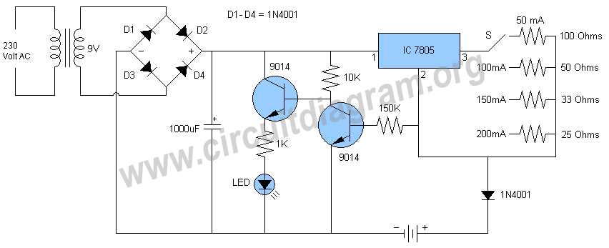 constant voltage charging circuit diagram