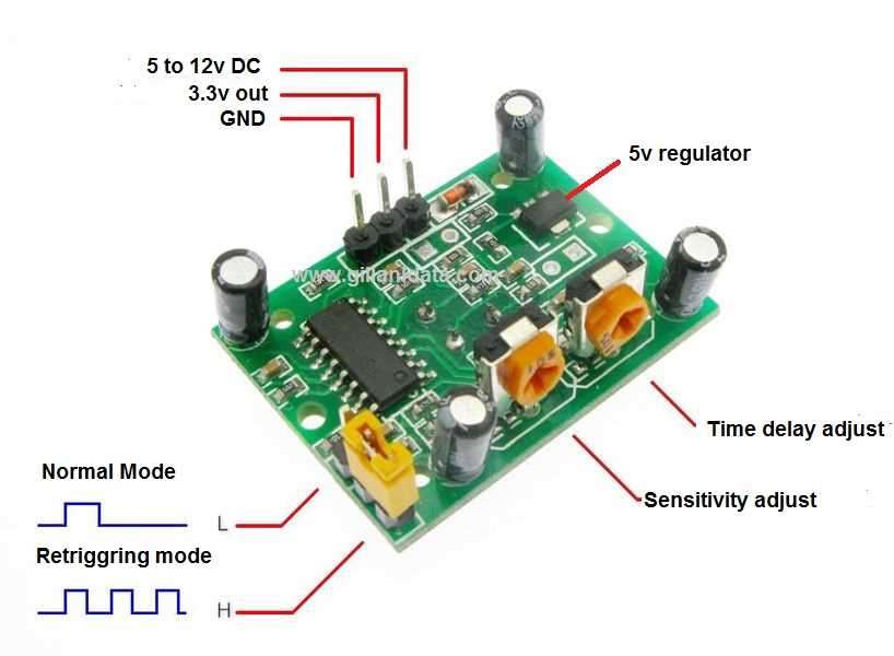 pir motion sensor schematic diagram