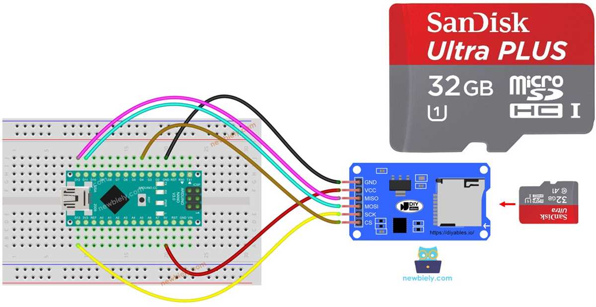 micro sd card reader circuit diagram