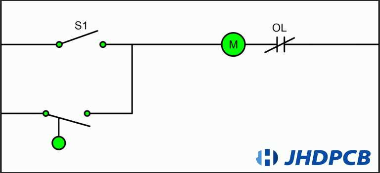 start stop motor control with light indicator wiring diagram