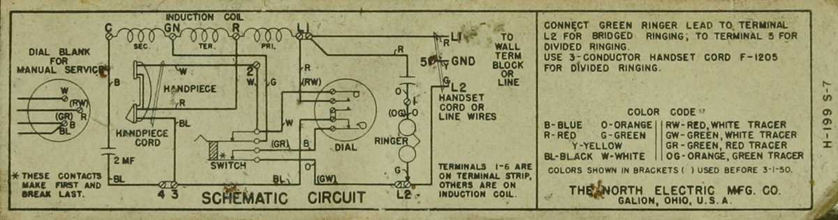 old telephone wiring diagram