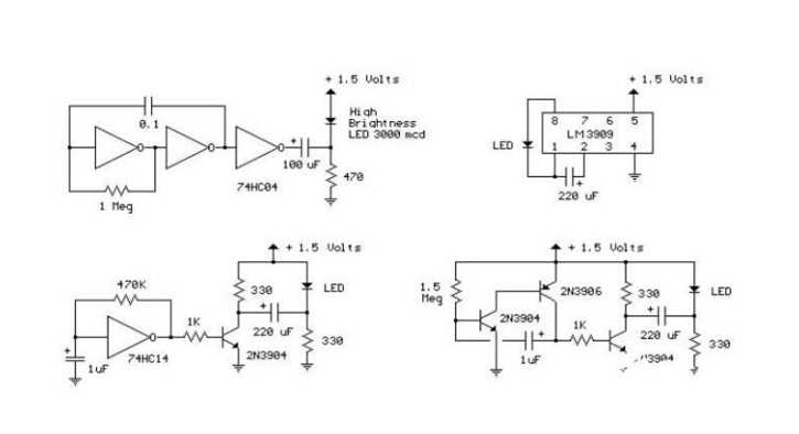 simple blinking led circuit diagram