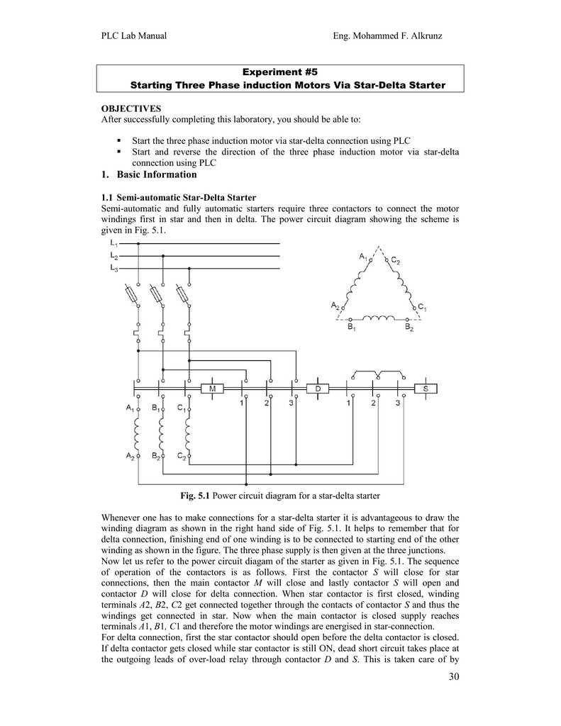 manual star delta starter circuit diagram