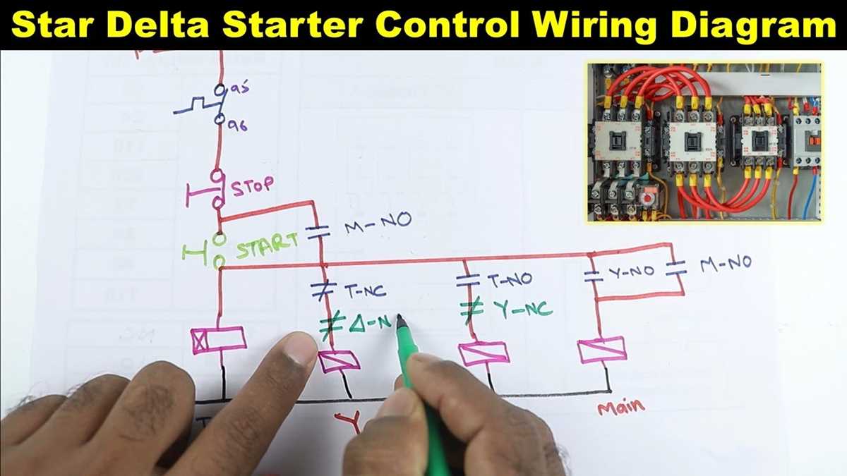 manual star delta starter circuit diagram