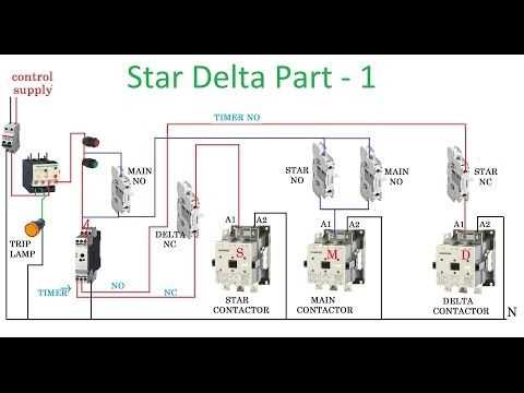 manual star delta starter circuit diagram