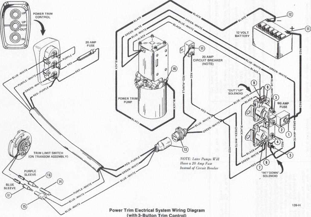 mercruiser tilt and trim switch wiring diagram
