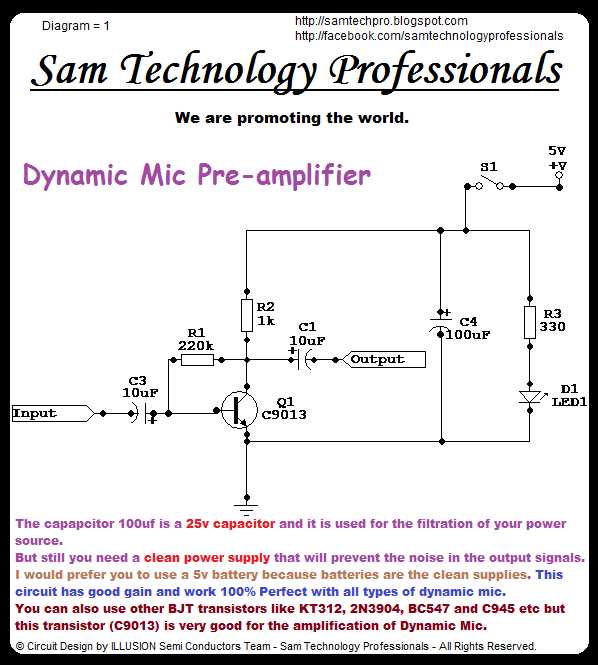 dynamic mic preamp circuit diagram dynamic mic preamp circuit diagram