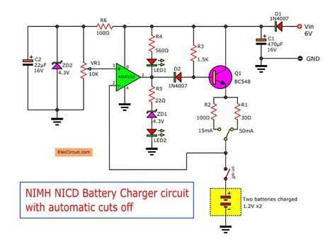 aa battery charger circuit diagram aa battery charger circuit diagram