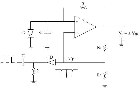monostable multivibrator circuit diagram