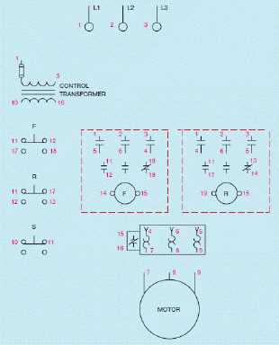most loads shown in schematic diagram are connected in