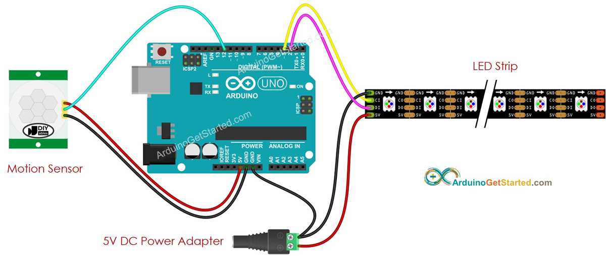 motion sensor led light circuit diagram