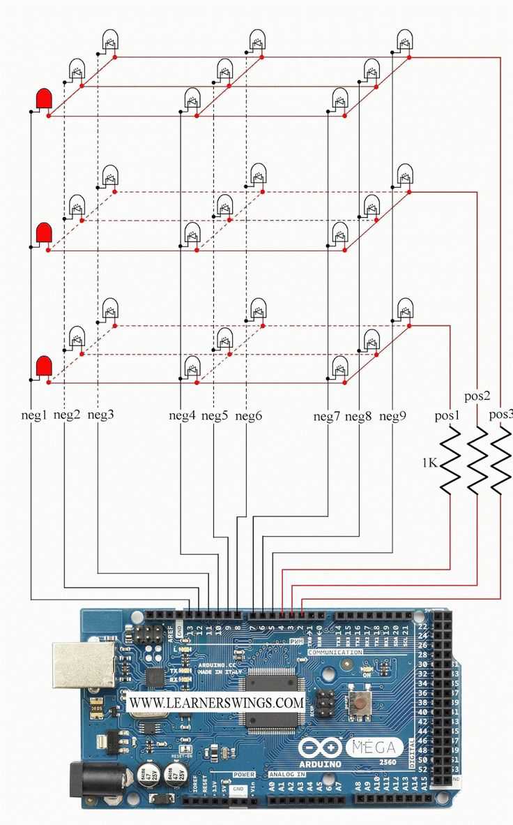 led cube 8x8x8 circuit diagram