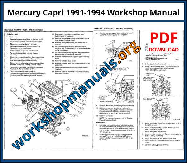 1991 mercury capri wiring diagram