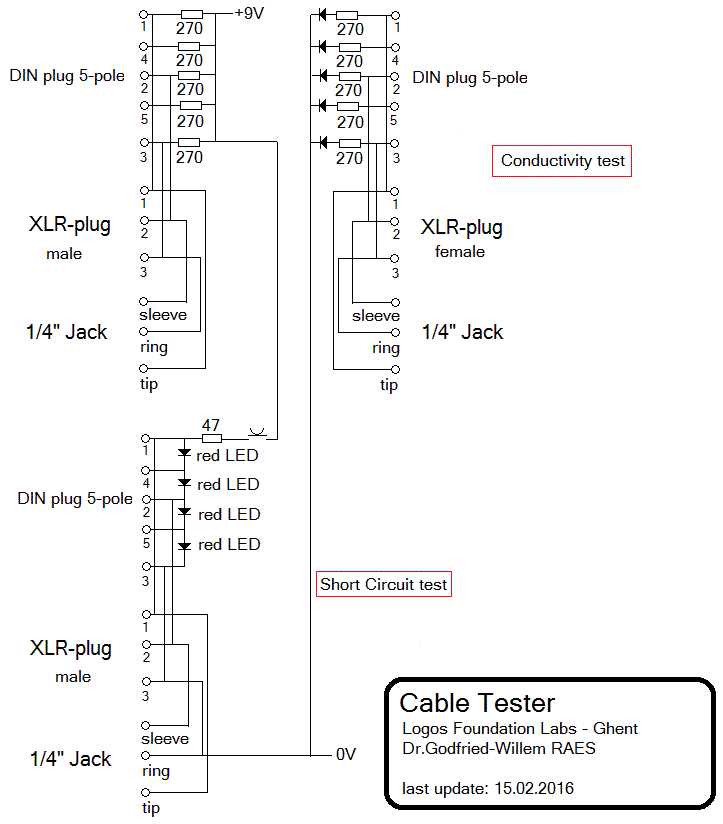 cable tester schematic diagram