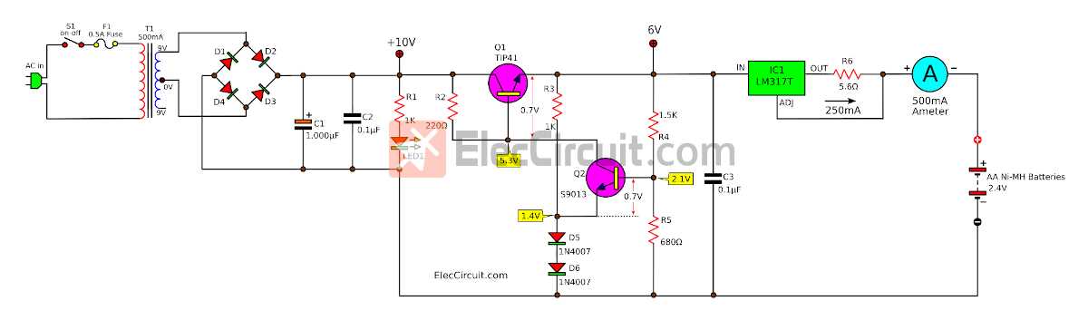 nickel cadmium battery charger circuit diagram nickel cadmium battery charger circuit diagram