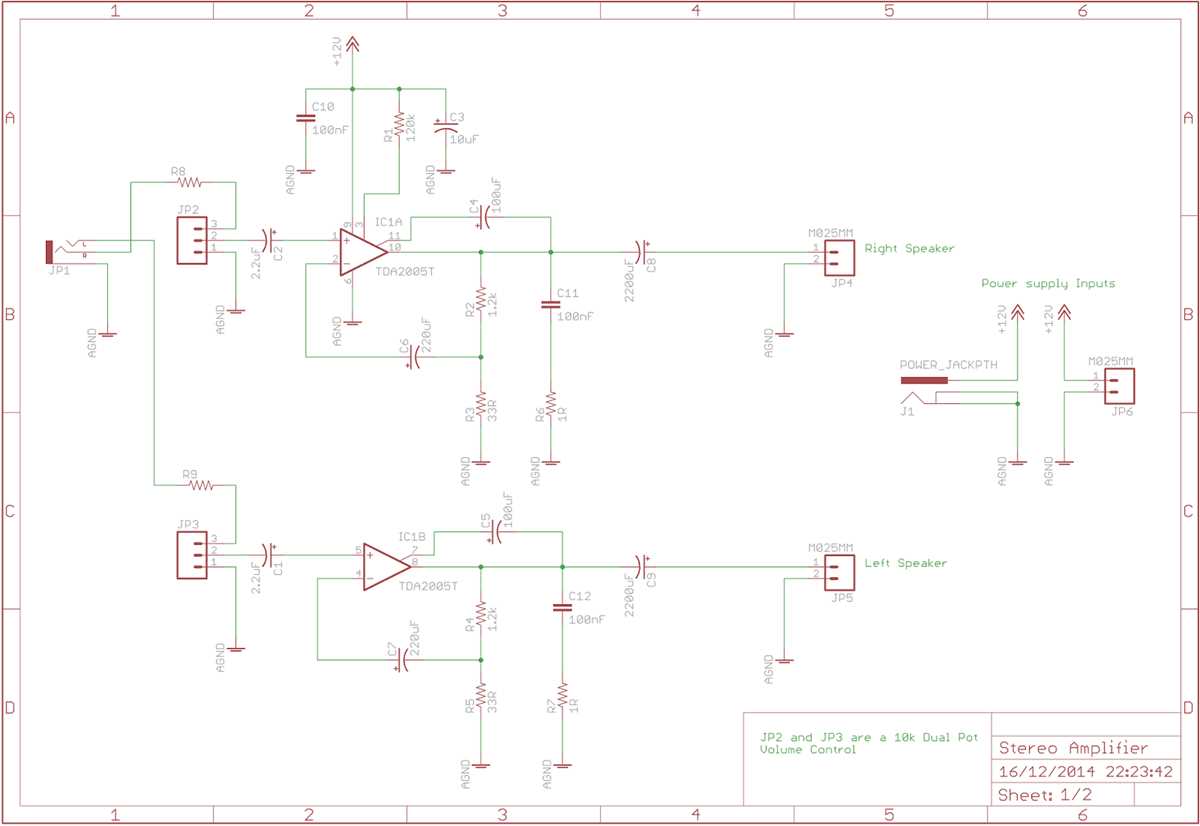 tda2005 amplifier circuit diagram