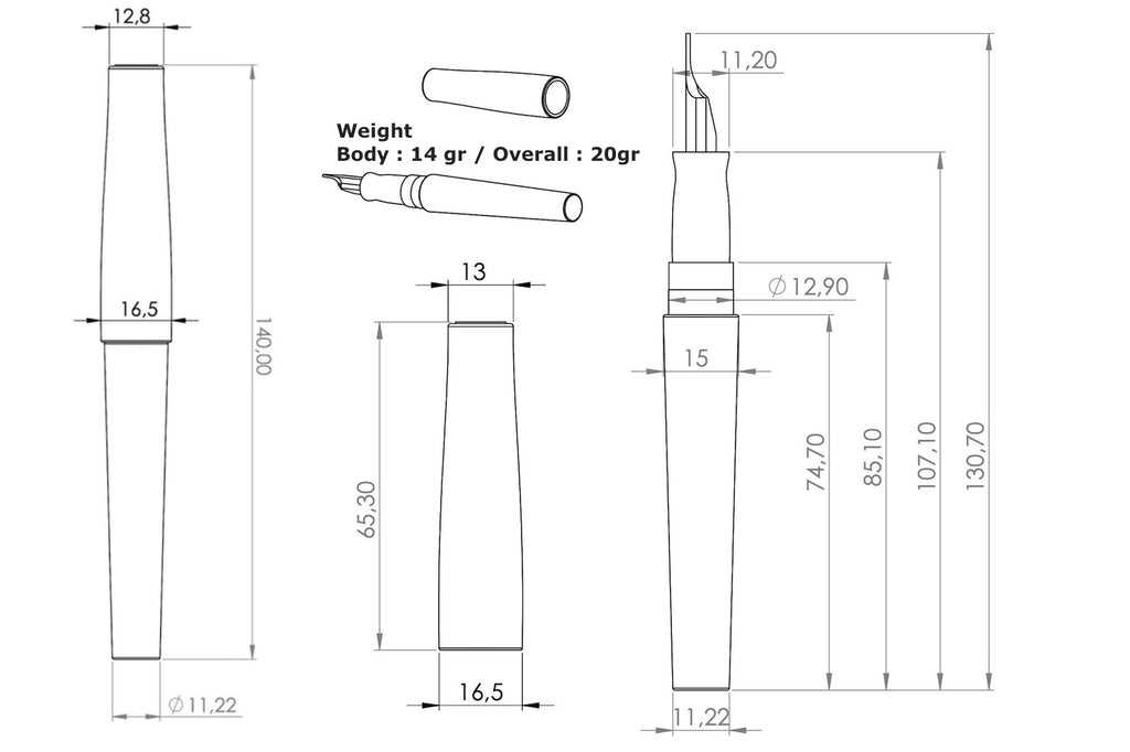 fountain pen schematic diagram