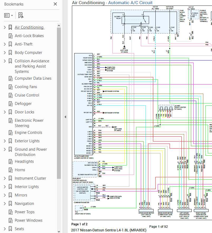 nissan wiring diagram color codes