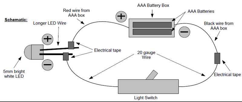 led flashlight schematic diagram