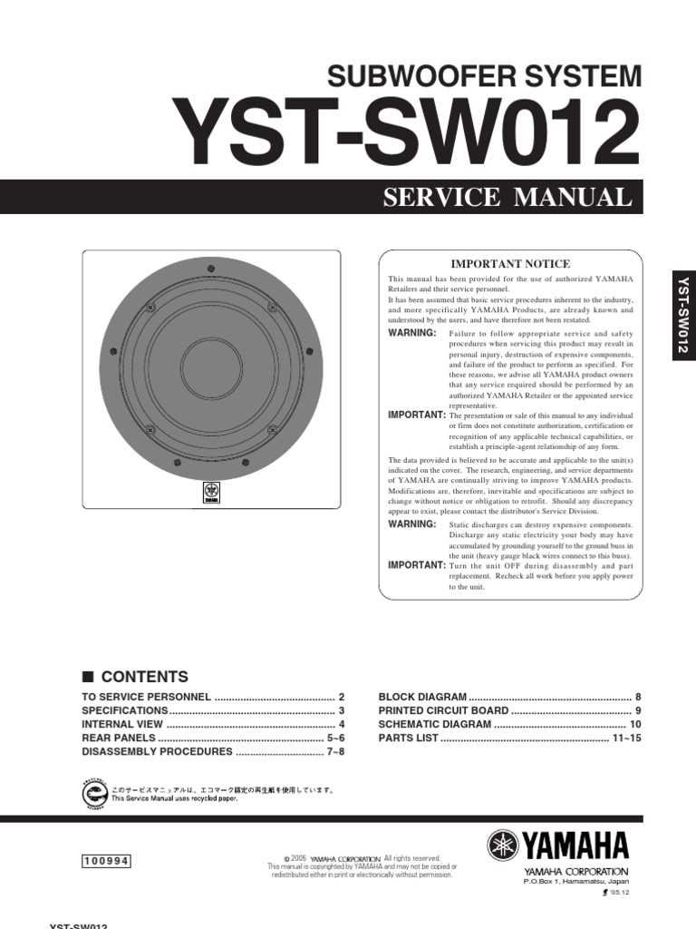 yst sw1500 schematic diagram