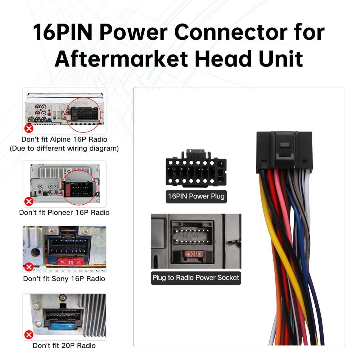 sony 16 pin wiring diagram