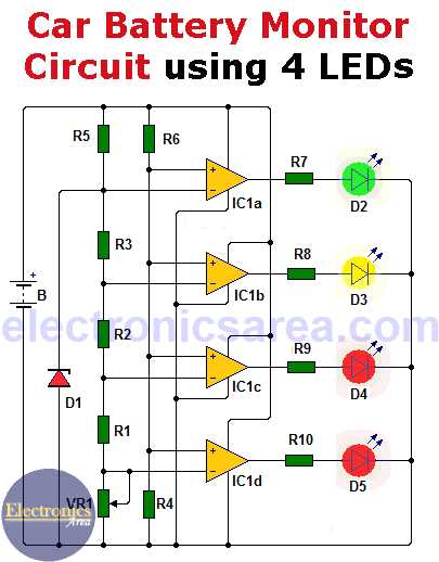 battery voltage monitor circuit diagram
