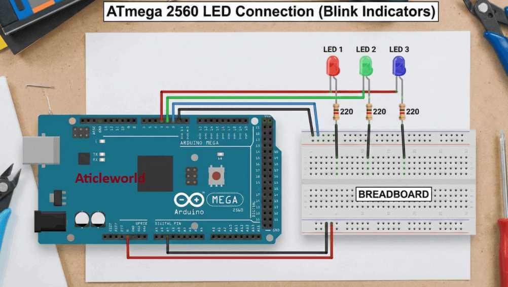 arduino led blink circuit diagram