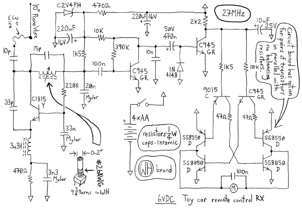 circuit diagram for remote control car