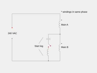 240v motor wiring diagram single phase