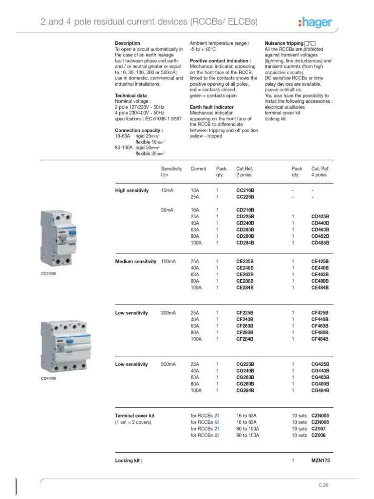 rccb schematic diagram
