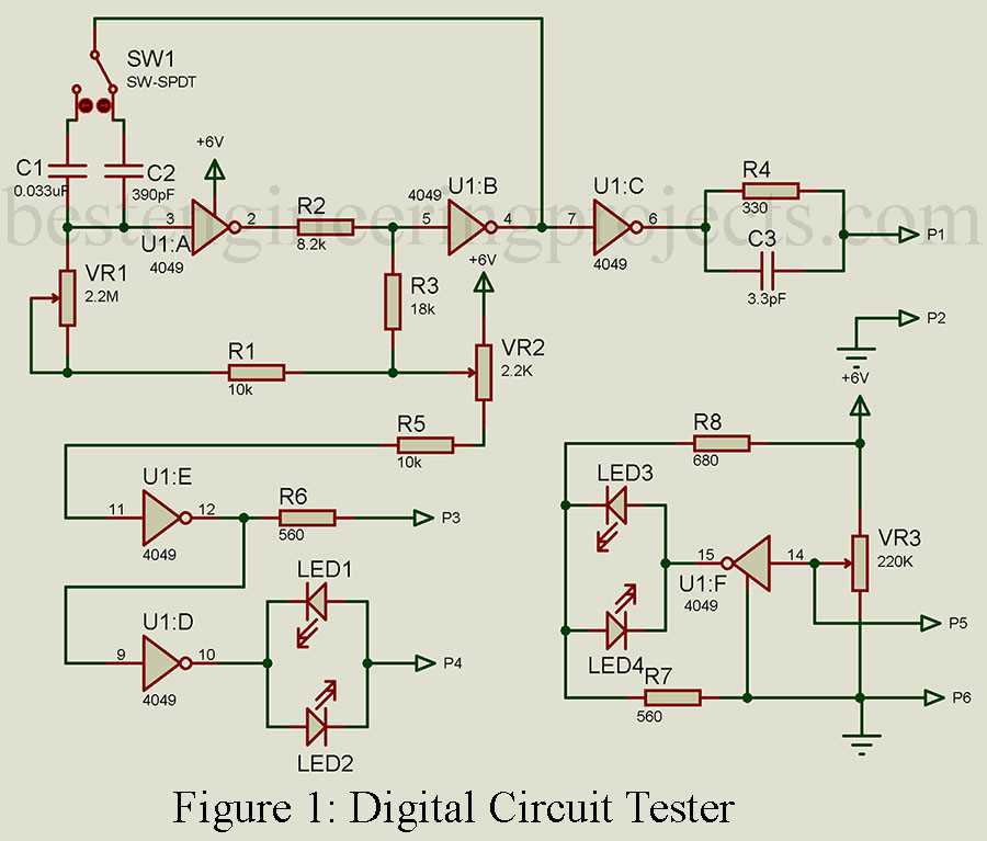 ic 4049 circuit diagram